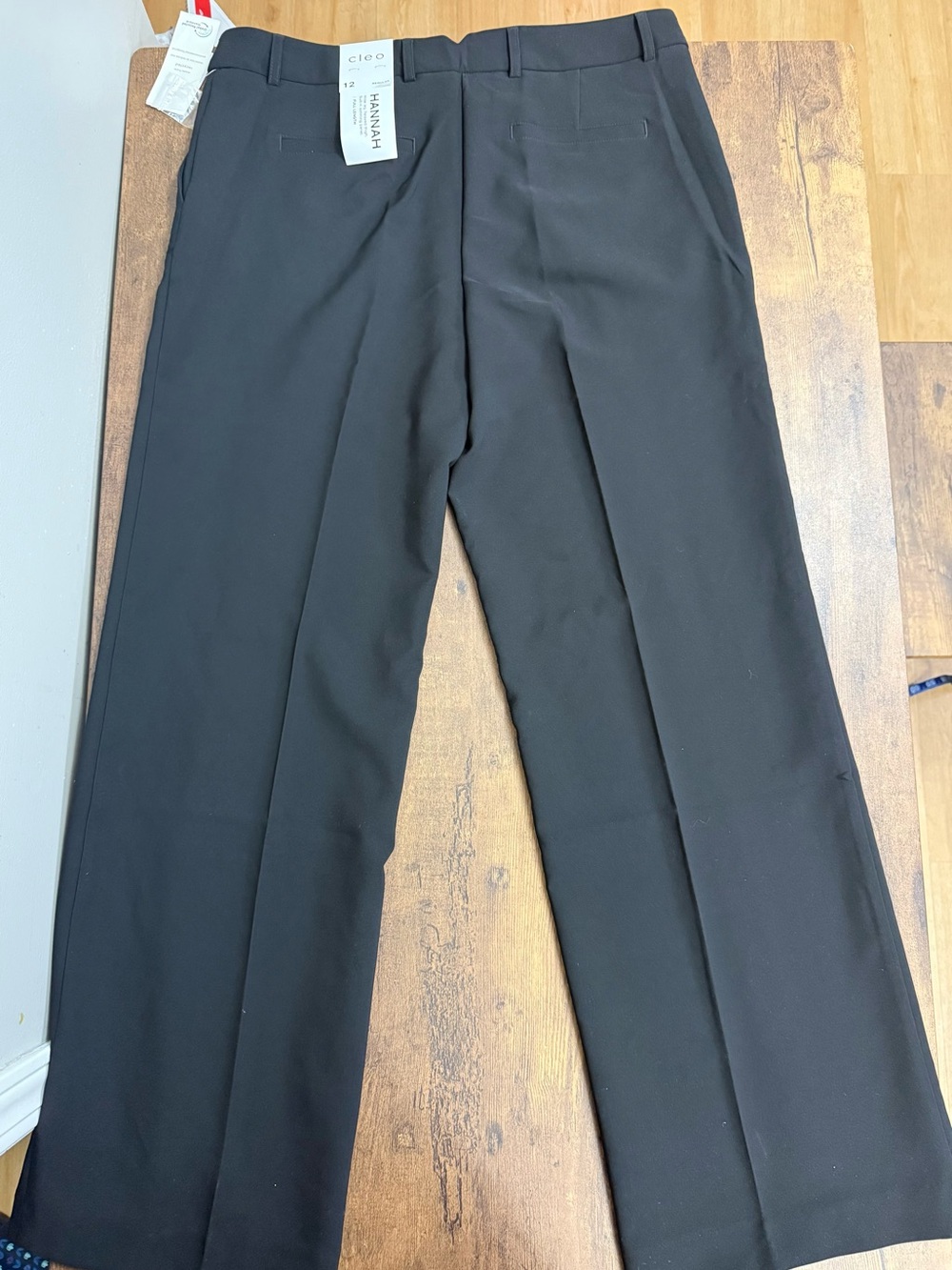 NWT Cleo Women's Dress Pants Black Hannah-Wide Leg, Relaxed Thigh Size 12 - Picture 6 of 6